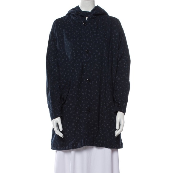 The Great oversize denim printed Shaket with hood size 1 - Picture 4 of 11